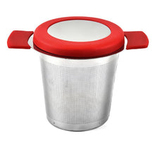 Load image into Gallery viewer, Stainless Steel Tea Filter With Heat Safe Silicone Handles Do Over Corner Store LLC