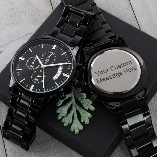Custom Engraved Black Watch ShineOn Fulfillment